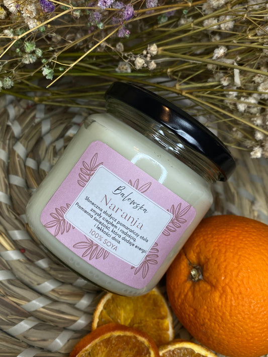 Naranja – świeca sojowa o zapachu pomarańczy