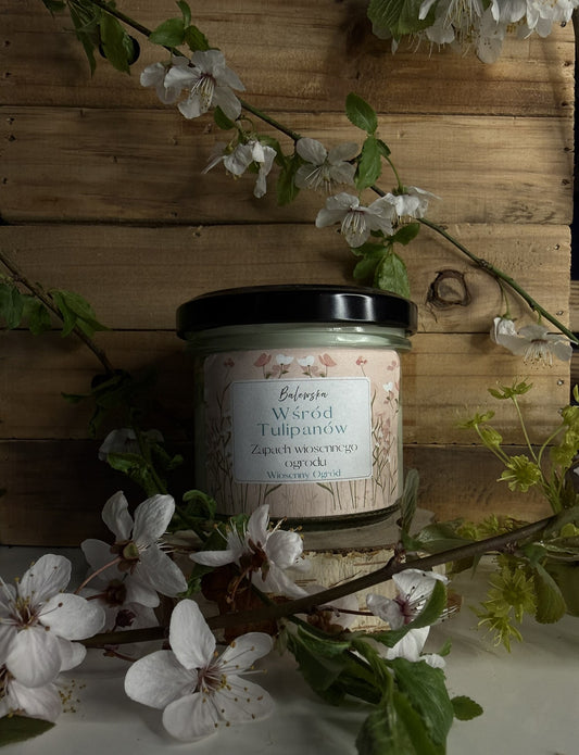Wśród Tulipanów - Świeca sojowa o aromacie Tulipanów